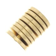 Perles rondelles Heishi - disques plats percés 5x0.7 mm - Doré à l'or fin x50