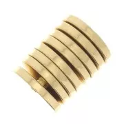 Perles rondelles Heishi - disques plats percés 5x0.7 mm - Doré à l'or fin x50