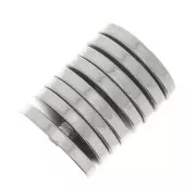 Perles rondelles Heishi - disques plats percés 5x0.7 mm - Argenté x10