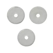Perles rondelles Heishi - disques plats percés 5x0.7 mm - Argenté x50