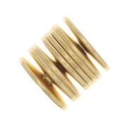 Perles rondelles Heishi - disques plats percés - 6x0.7 mm - Doré à l'or fin x50