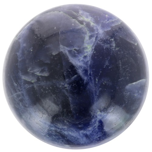 Cabochon rond 12 mm en pierre gemme - Sodalite x1