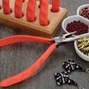 Pince plate bouts ronds - Satin Touch Coral x1