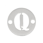 Intercalaire rond 2 trous 8.5 mm - lettre Q - Argent 925 x1|raw }}