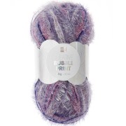 Creative Bubble Print - Fil à crocheter pour éponge tawashi - Aubergine x50g