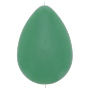 Perle goutte plate en résine opaque 37x26 mm - Vert x1|raw }}