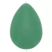 Perle goutte plate en résine opaque 37x26 mm - Vert x1