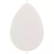 Perle goutte plate en résine opaque 37x26 mm - Ivoire x1