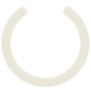 Intercalaire demi-rond pour créole en résine opaque 50 mm - Ecru x1|raw }}