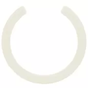 Intercalaire demi-rond pour créole en résine opaque 50 mm - Ecru x1