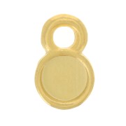 Mini breloque ronde 5 mm pour résine UV & bi-composants - Doré à l'or fin x1|raw }}