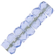 Perles rondelles facettées 6x3 mm - Light Sapphire x25|raw }}