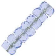 Perles rondelles facettées 6x3 mm - Light Sapphire x25