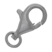 Fermoir mousqueton 16 mm - Argent 925 Rhodié Noir x1