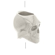 Perle tête de mort 7x5 mm avec gros trou - Argent 925 x1