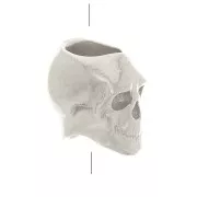 Perle tête de mort 7x5 mm avec gros trou - Argent 925 x1