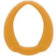 Pendentif goutte évidée ethnique en résine opaque 41x37 mm - Moutarde x1