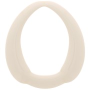 Pendentif goutte évidé ethnique en résine opaque 41x37 mm - Ivoire x1|raw }}