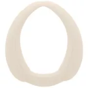 Pendentif goutte évidé ethnique en résine opaque 41x37 mm - Ivoire x1