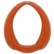 Pendentif goutte évidé ethnique en résine opaque 41x37 mm - Terracotta x1|raw }}