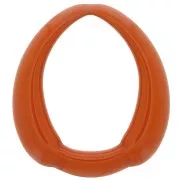 Pendentif goutte évidé ethnique en résine opaque 41x37 mm - Terracotta x1