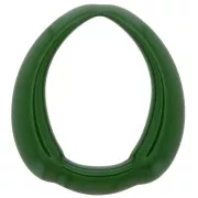 Pendentif goutte évidé ethnique en résine opaque 41x37 mm - Vert foncé x1