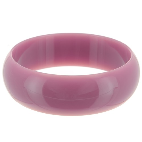 Bracelet jonc épais en résine opaque 68 mm - Vieux rose x1