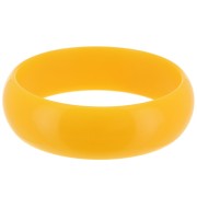 Bracelet jonc épais en résine opaque 68 mm - Jaune foncé x1|raw }}