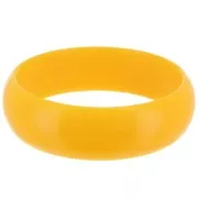Bracelet jonc épais en résine opaque 68 mm - Jaune foncé x1