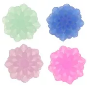 Cadeau - Cabochons fleur en résine 13 mm - Couleurs et taille aléatoires x2