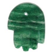 Pendentif main 20.5x15 mm en pierre gemme - Aventurine x1|raw }}
