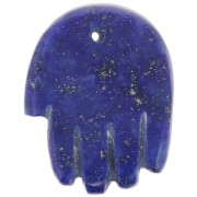 Pendentif main 20.5x15 mm en pierre gemme - Lapis lazuli x1|raw }}