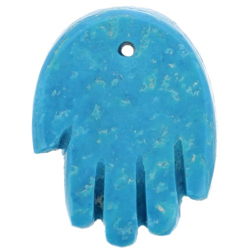 Pendentif main 20.5x15 mm en imitation pierre gemme - Turquoise x1