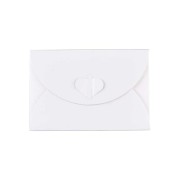 Enveloppe fermeture coeur en papier 10.5x7 cm - Blanc nacré x1|raw }}