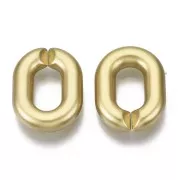 Maillons ovales 24x18 mm - Doré Mat x10