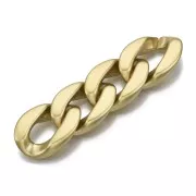 Maillon ovale torsadé en acrylique 30x21 mm - Doré Mat x1