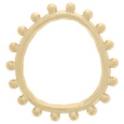 Pendentif irregulier 20x19 mm avec petites boules - Acier inoxydable 316L Doré x1