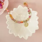 Pendentif soleil évidé 14 mm avec strass - Acier inoxydable 304L Doré x1