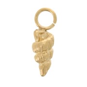 Mini breloque coquillage 9x3 mm - Acier inoxydable 304 Doré x1