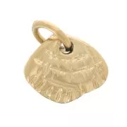 Mini breloque coquillage 5x6 mm - Acier inoxydable 316L Doré x1