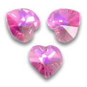 Coeurs PureCrystal 6228 10,3x10 mm Rose AB x6|raw }}