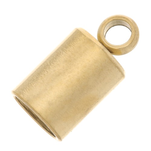 Embouts pour cordon 4 mm - Acier inoxydable 303 Doré x4