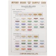 Nuancier Miyuki Rocaille et Triangle - Sample Card (n°857/R) - Mat Silver Lined|raw }}