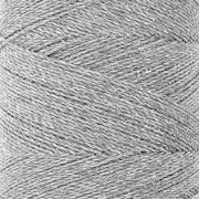 Bobine de fil ciré Linhasita pour micro macramé 0.5 mm - Argenté (Prata) x335m