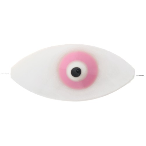 Perle oeil Rose en nacre 17x8 mm x1