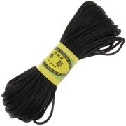 Cordon queue de rat polyester 2 mm - Noir x20m