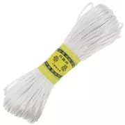 Cordon queue de rat polyester 2 mm - Blanc x20m