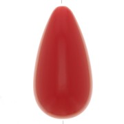 Perle poire en résine 26x14 mm - Rouge foncé x1