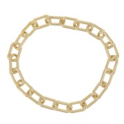 Bague fine chaîne maille Rectangle 2.4 mm - Taille 48 - Gold filled (or laminé)   x1