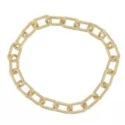 Bague fine chaîne maille Rectangle 2.4 mm - Taille 51 - Gold filled (or laminé)   x1